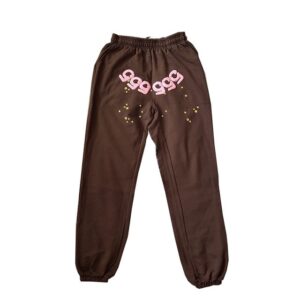555 555 Web Pattern Tracksuit – Brown