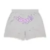 Sp5der OG Web Logo Sweat Short Heather Grey